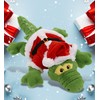 DolliBu Santa Green Alligator Large Stuffed Animal Plush Toy -