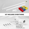 UD_G128 Combo Pack: 6 Ft Tangle Free Spinning Flagpole (White)