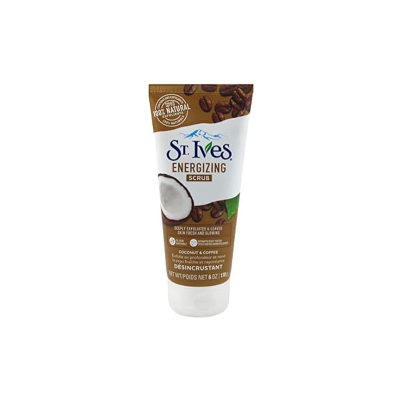 St Ives Exfoliante Energizante de Coco y Café, 6 Oz