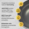 Nativo Nonstick Nontoxic Ceramic Caldero (Dutch Oven) with Glass Lid,
