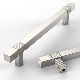 Asidrama 10 Pack 5 Inch(128mm) Brushed Satin Nickel Kitchen Cabinet Handles, Cabinet Pulls Kitchen Cabinet Hardware for Cupboard Drawer Pulls