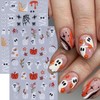 Halloween Ghost Embossed Nail Sticker 10PCS 3/5D Self Adhesive Nail