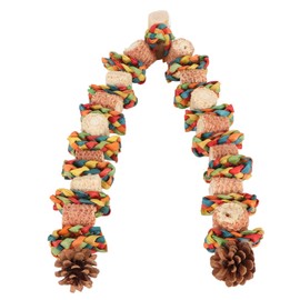 Bird Chewing Toy, Easy Installation Bird Chewing Toy Wood Corn Cob Parrot Toy Corn Cob Bird Chewing Toy Medium and Large Parrot Beak Grinding Toy (Colorful)