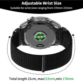 VZU 20 mm Loop Nylon Bracelet for Garmin Fenix 7S/Fenix 7S Pro/Fenix 6S//Fenix 6S Pro/Fenix 5S/Descent MK2S/Descent MK3/Instinct 2S, Quickfit 20 mm Loop Stretchy Bracelet, Elastic Velcro Replacement