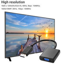 Ankey Display Port to VGA Adapter,8 Pack Gold-Plated DisplayPort DP to VGA Converter (Male to Female) for Computer, Desktop, Laptop, PC, Monitor, Projector, HDTV