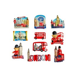 Ceramic London Icons Fridge Magnet 10 Pieces London souvenir fridge magnet