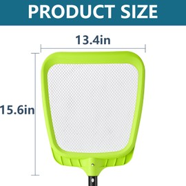 Sepetrel Pool Skimmer Net - Professional Heavy Duty Reinforced Frame Leaf Rake Nylon Flat Net,Ultral Fine Mesh,for Spa Pond Swimming Pool, Cleaning Supplies and Accessories, (Pole Not Included)