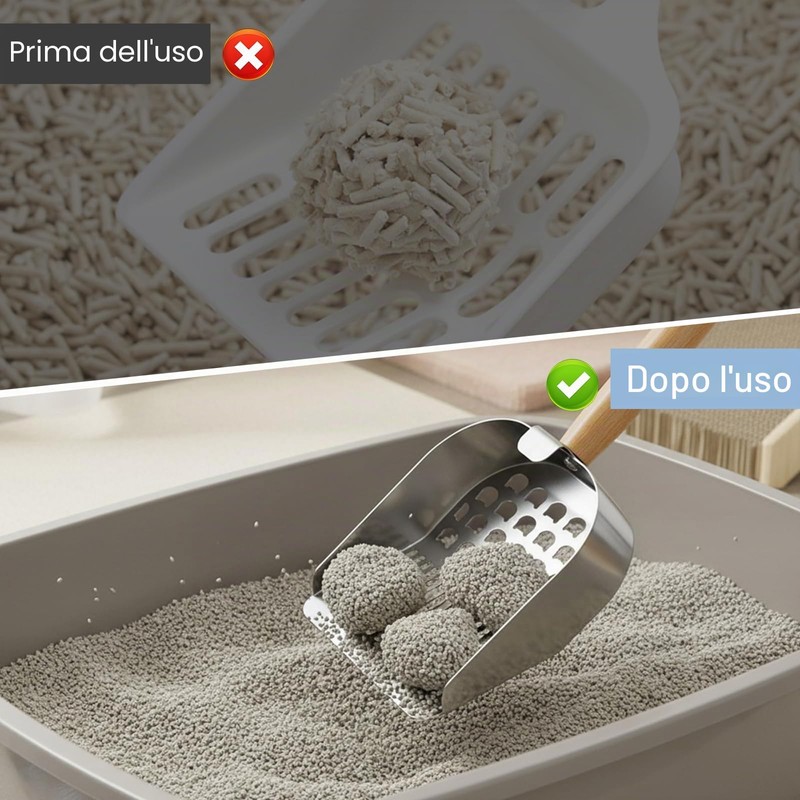 Paletta Raccogli Gatto Lettiera Con Supporto,Palettas Per Lettiera Gatto,Setacciatura Rapida,