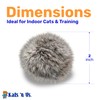 Kats'N Us 2 Inch Real Rabbit Fur Pom Pom Cat