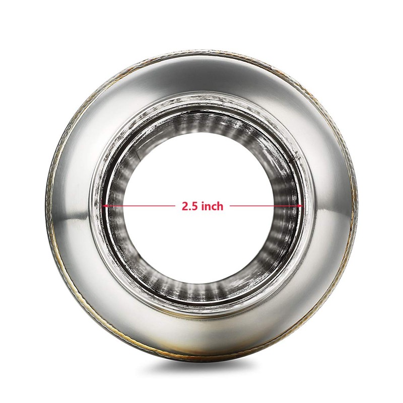 A-KARCK 2.5" Inlet Exhaust Resonator, 2.5" Inlet 2.5" Outlet 11.5"