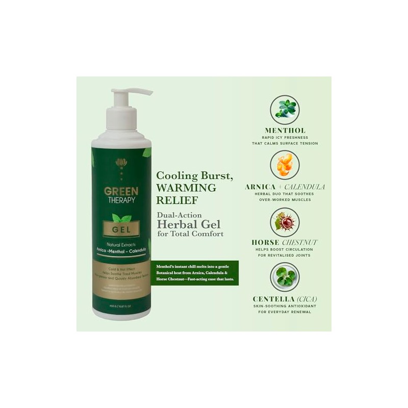 Green Therapy Gel – Relaxing Muscle & Joint Gel with