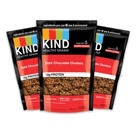 KIND Healthy Grains Clusters, Dark Chocolate Granola, Gluten Free, 10g Protein, 11 Ounce (Pack of 3)