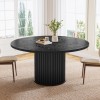 47" Round Kitchen Table for Small Space, Seats 4-6 with