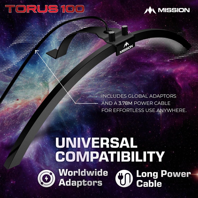 Mission Darts TOR100 Torus 100 | Dart Board LED Folding