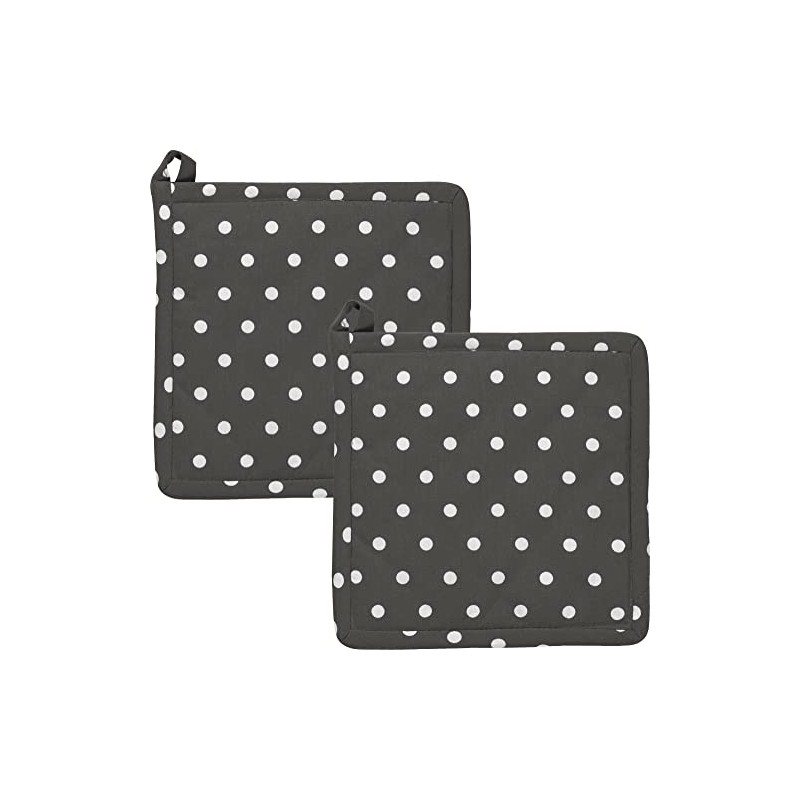 REDBEST Pot Holders, Coasters, Dots, Pack of 2, 100% Cotton,