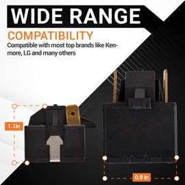BlueStars Upgraded 6748C-0004D Refrigerator Start Relay Replacement - Compatible with LG Kenmore Refrigerators - Replaces P6R8MD OR1107 6749C-0014E PS9865140 AP5949339