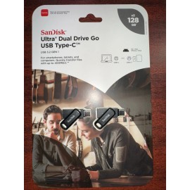 Sandisk 128GB Ultra Dual Drive Go USB Type-C Flash Drive SDDDC3 2 Pack