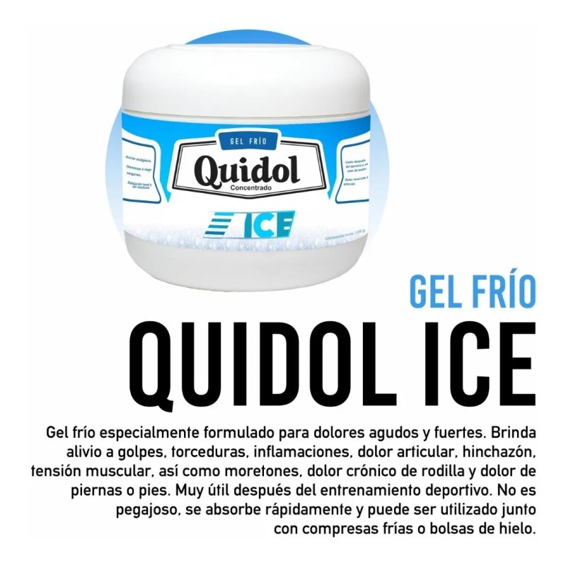 3 Quidol Ice, Gel Frio Extrafuerte, En Deporte Y Dolor