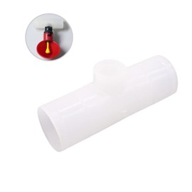 SUPVOX 3-Way Tee Water Chicken Waterer Drinker Farm Supplies Birds Chickens Pigeons Quail Feeder