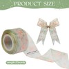 20 Yards Crushed Flower Organza Sheer Ribbon, 1.57 Inch Wide