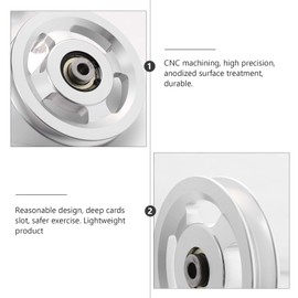 Wakauto Universal Bearing Pulley Wheel, 114mm Bearing Pulley Wheel Wearproof Replacement Bearing Pulley Wheel Cable Gym Equipment Parts