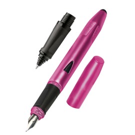 ONLINE Learning to Write Fountain Pen and Rollerball Switch Starter Set Pink Beginner Nib for Right-Handed Users, Ergonomic Ink Cartridge Roller for Students, Stylus Tip, Includes Standard Ink