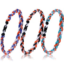 Dixlp Baseball Necklaces, 3 Pack, Fashion Tornado Design for Sports Fan Baseball Necklace, Great-Hit with Box, Baseball Theme Party Gifts