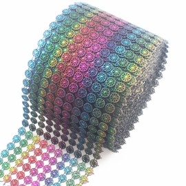 AEAOA 3.8" x10 Yards Black Ribbon Wrap Wedding Decorations Party Supplies (10 Rows Round)