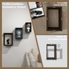 CANCHIC Floating Cube Shelves Set of 3, Black Walnut Decorative