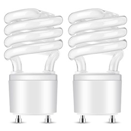 Honoson 2 Pcs 13W T3 Spiral GU24 CFL LED Light Bulb, 2700k Warm White Fluorescent Light Bulbs, Energy Efficient 900lm Twist Bulbs