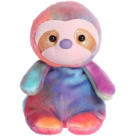 Aurora® Vibrant Jammies™ Figgy Sloth™ Stuffed Animal - Colorful Delight - Eye-Catching Patterns - Multicolor 8 Inches