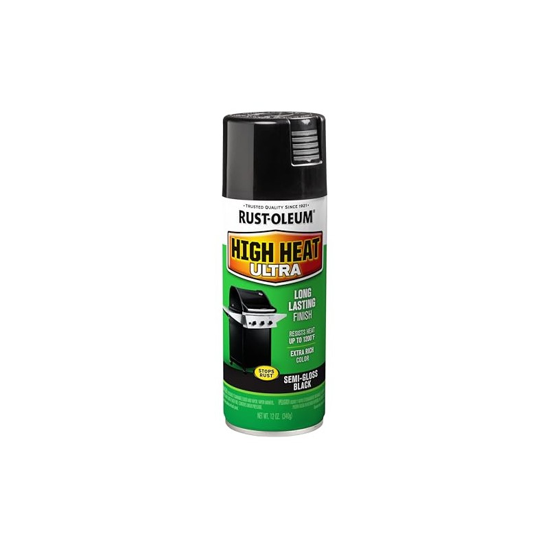 Rust-Oleum 241169 High Heat Ultra Spray Paint, 12 oz, Black