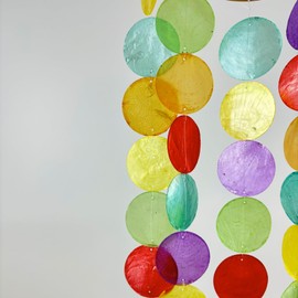 Wind Chimes for Outside Handcrafted Rainbow Dream Catchers Capiz Shells Sea Shell Windchime Beach Coastal Garden Decor Gardening Gifts for Women Who Have Everything