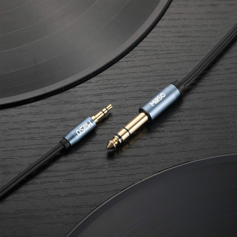 MillSO 6.35mm 3.5mm Converter Cable Male to Male Audio Converter