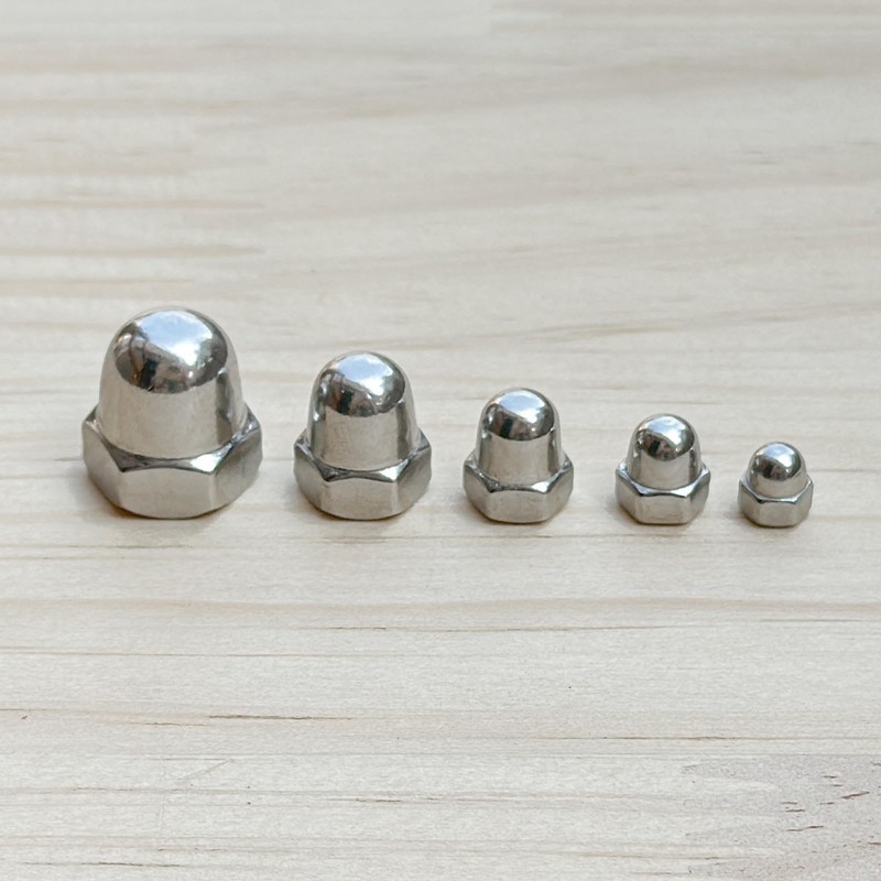 100 PCS Stainless Steel Dome Cap Nuts, Hex Acorn Nut