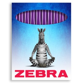 Zebra Fuente - Disposable Fountain Pen - 1.0mm Fine Nib 0.6mm Line Width - Violet Ink - Pack of 10 - In Gift Box