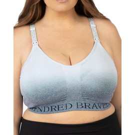 Kindred Bravely Sublime Busty Sports Nursing Bra | Nursing Bras for Breastfeeding E, F, G, H, I Cup (Ombre Storm, Small Busty)