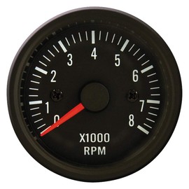 AUTO-STYLE Performance Instrument Black Tacho >8000rpm 2/3/4/5/6/8 cyl. 52mm