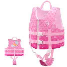 OSHYLE Swim Vest for Kids Toddler Floaties Vest with Safety Strap Buoyancy Aid (WB-MM, S(1-3))