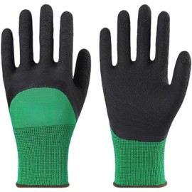 Environet Gardening Breathable Gloves, 4 Pairs knitted and Rubber-Coated Garden Gloves, Garden Gifts & Tools for Gardener, Green