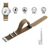 BISONSTRAP 18mm, 20mm, 22mm Nylon Watch Band Pull-through One-piece Watch