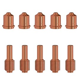 KEMAO 5Pcs 420118 Plasma Cutting Nozzle 5Pcs 420120 Electrode Tips Fit for PMX 30XP Plasma Cutting Torch Consumable
