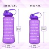 NatureWorks HydroMATE 3 Liter Motivational Water Bottle 100oz Neon Purple