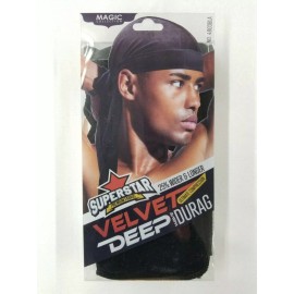 MAGIC COLLECTION VELVET DURAG - Black