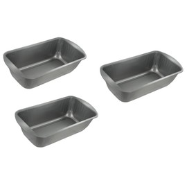 Dependable Industries inc. Essentials 3-Pack Small Loaf Pans with Handles – Metal Baking Pans for Mini Breads, Brownies, Pound Cakes – Uncoated, Even Heating, No Chemical Coating