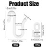 12 Pairs White Shower Curtain Hooks and Gliders Set for