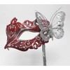 LADIES SPARKLING RED & SILVER RIALTO VENETIAN MASQUERADE CARNIVAL PARTY