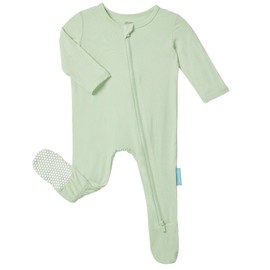 PurComfy Baby Zipper Footie Pajamas, Supersoft Bamboo Rayon Baby Footed Pjs Boy Girl Coverall Sleepers Newborn