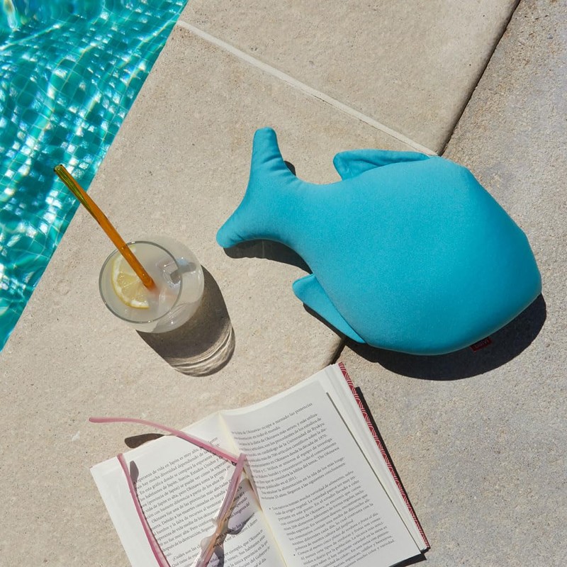 balvi Beach Cushion Summer Fish Colour Blue Beach Cushion in