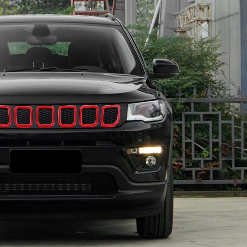 7PCS Front Grill Inserts Grille Cover Trim Exterior Accessories for